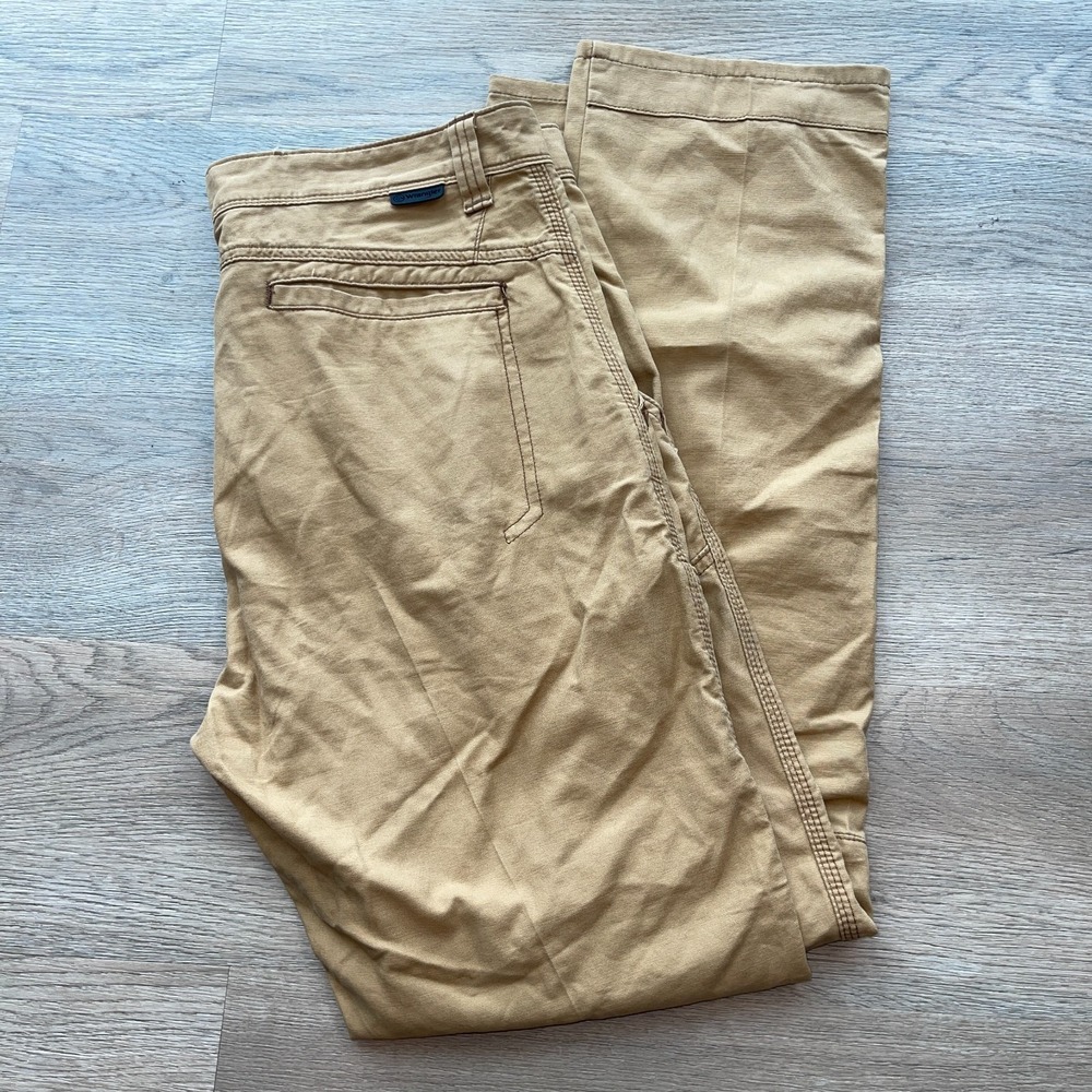 Wrangler ATG Mens Size 36x34 Outdoor Utility Pants Khaki Tan Stretch Canvas
